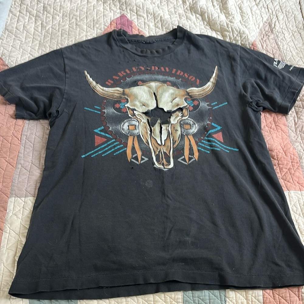 Harley Davidson 1970s rare skull shirt